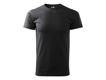 Tričko pánske bavlnené Basic 129 - ebony gray