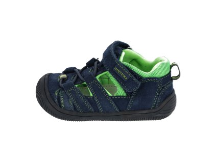 Protetika - barefoot polootvorené topánky KENDY navy - TOP AKCIA!