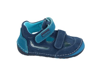Protetika - barefootové polootvorené topánky FLIP blue