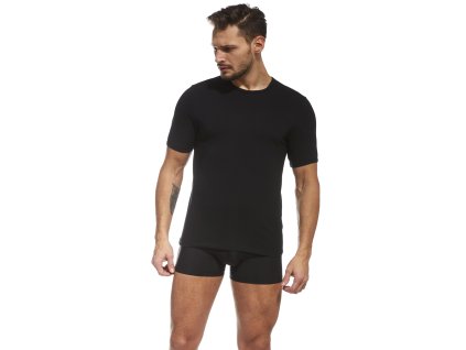 Pánske tričko Authentic 202 NEW čierna - CORNETTE