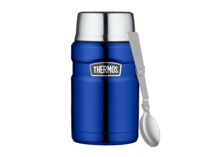 Thermos Style - termoska na jedlo so skladacou lyžicou a šálkou 710 ml - modra
