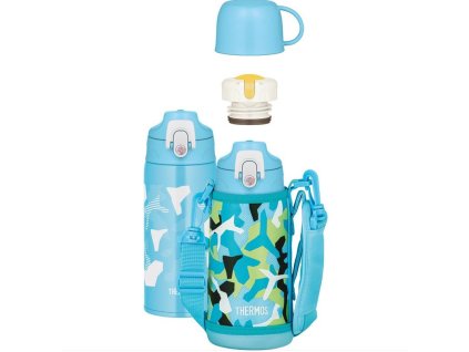 Thermos Active - detská termoska s dvoma uzávermi 600 ml - modrá
