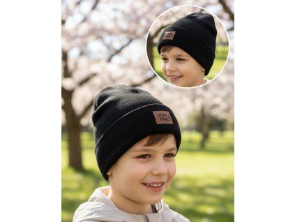 Chlapčenská čiapka Fun Time 48-131 čierna