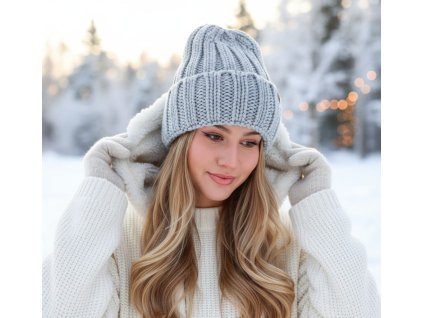 Dámska zimná čiapka COOZY P-030 sivá TOP AKCIA!