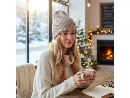 Dámska čiapka P-024 svetlohnedá TOP AKCIA!