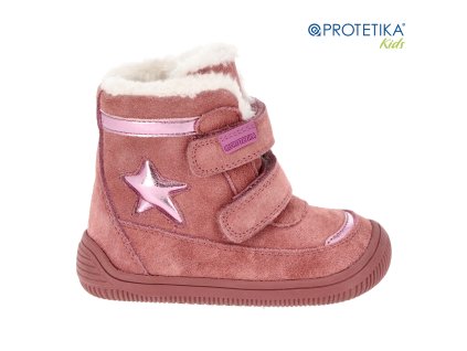 Protetika - zimné barefoot topánky LINET pink - zateplené - TOP AKCIA!