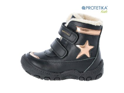 Protetika - zimné topánky s kožušinkou PULA nero