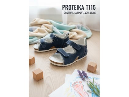 Protetika - sandále ORS T 115 modro-šedá 28-38