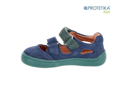 Protetika - barefoot polootvorené topánky TERY denim