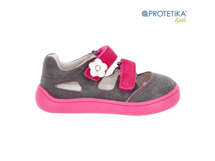 Protetika - barefoot polootvorené topánky TERY fuxia TOP AKCIA!
