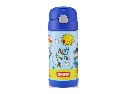 Thermos FUNtainer - detská termoska so slamkou - PIRÁT 355 ml