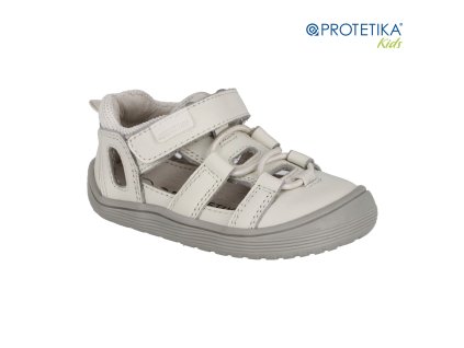 Protetika - barefoot polootvorené topánky KENDY white
