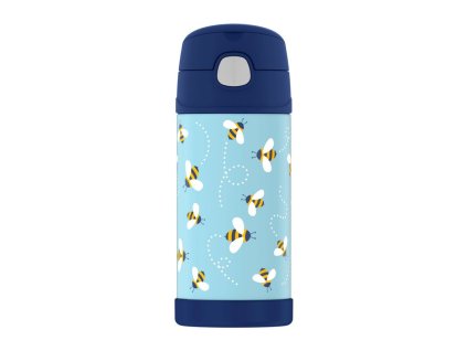 Thermos FUNtainer - detská termoska so slamkou - honey bees 355 ml