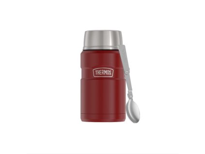 Thermos Style - termoska na jedlo so skladacou lyžicou a šálkou 710 ml -rust.red