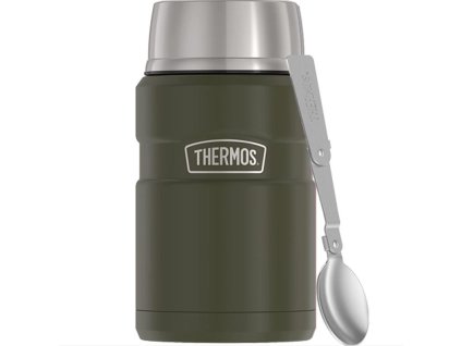 Thermos Style - termoska na jedlo so skladacou lyžicou a šálkou 710 ml -v.zelená