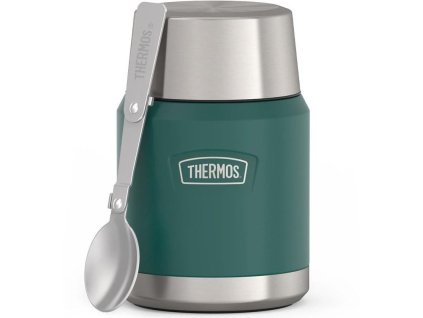 Termoska na jedlo so šálkou a skladacou lyžicou 470 ml - zelená