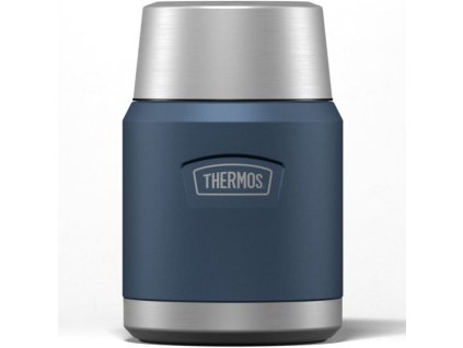 Termoska na jedlo so šálkou a skladacou lyžicou 470 ml - modrá