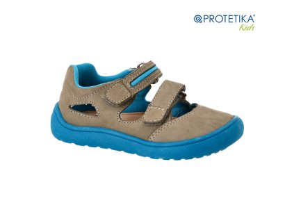 Protetika - barefoot polootvorené topánky NERY khaki