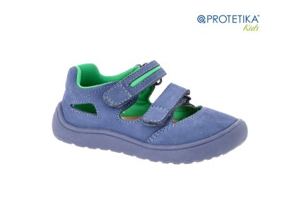 Protetika - barefoot polootvorené topánky NERY denim