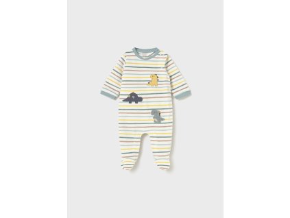 Pruhované velúrové dupačky Mayoral - 1502718049