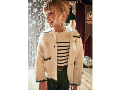 Pletený ľahký kabátik štýl CHANEL Mayoral 1504436035