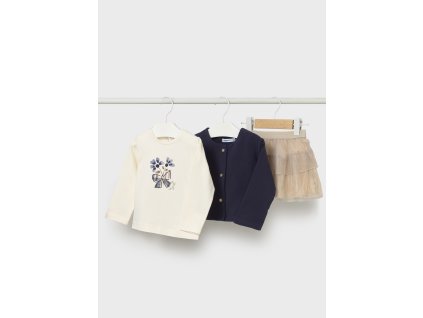 Set - tričko s potlačou, sveter a sukňa Mayoral - 1502922012