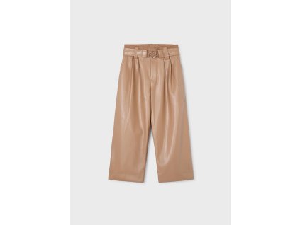 Široké koženkové nohavice s opaskom Mayoral - 1504574071