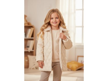 Dlhá prešívaná koženková trendy vetrovka Mayoral - 1504445066