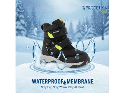 Protetika - zimné topánky s membránou PRO-TEX REDIK black TOP AKCIA!