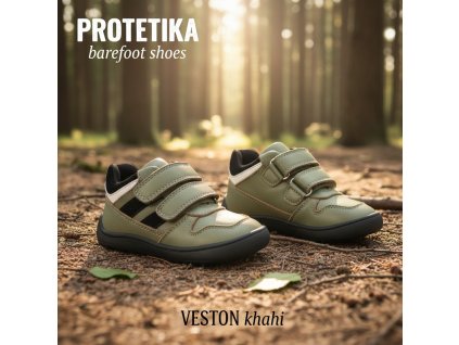 Protetika - barefoot topánky VESTON khaki