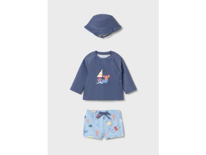 Plavkový set - tričko, kraťasy a klobúk Mayoral - 2601619035