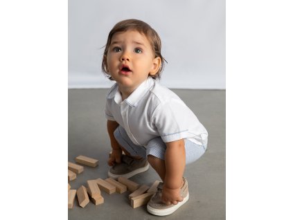 Ľanový set - košeľa a kraťsy Mayoral - 2601225093