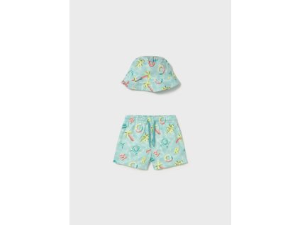 Set - plavkové kraťasy a klobúk Mayoral - 2601660073