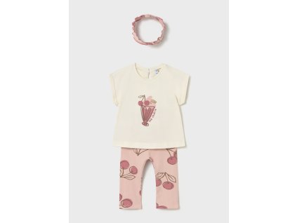 Set - 3 ks tričko s potlačou, legíny a čelenka Mayoral - 2601750037