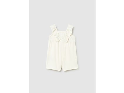 Kraťasový overal s jemným čipkovým zdobením Mayoral - 2601827026