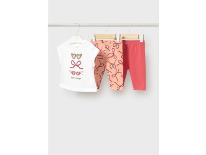 Set - tričko s potlačou, legíny a čelenka Mayoral - 2601752012