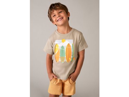 Set - tielko, tričko s potlačou a kraťasy Mayoral - 2603603027