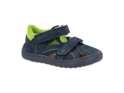 Protetika - barefoot  polootvorené topánky RIK navy