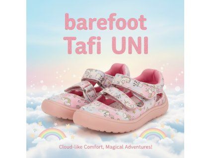 Protetika - barefoot polootvorené topánky TAFI pink uni