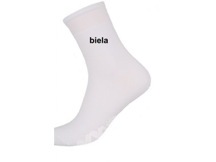 Dámske ponožky w84.028 biele bambusové