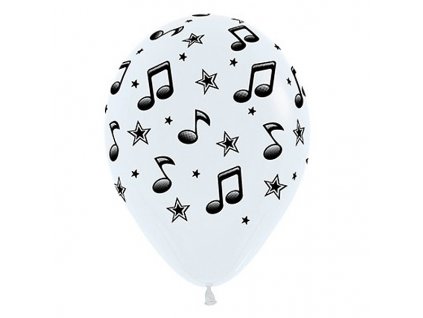 Latexový balóník  Music biely