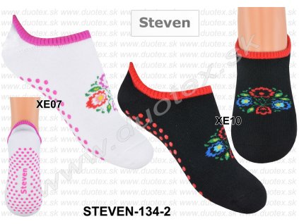 Detské členkové ponožky froté  s ABS na chodidle 134-2 biele