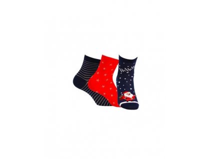Darčekový set - 3 ks vianočné ponožky WOLA w84.55 vz.994