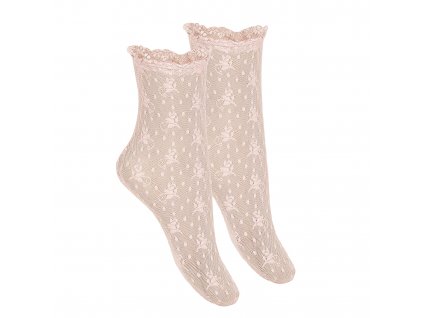 Vzorované silonkové ponožky Cóndor 450204526 - pale pink