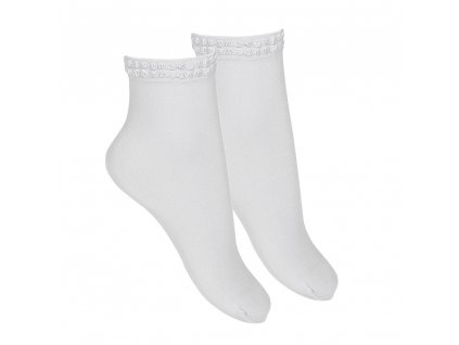 Hladké silonkové ponožky Cóndor 457804200 - biela