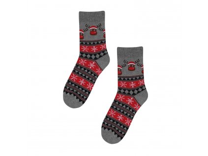 Veselé ponožky vianočné WOLA w94.155 vz.853 - vzorované