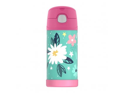 Thermos FUNtainer - detská termoska so slamkou - wild flowers 355 ml