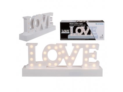 Led svetelná svadobná dekorácia LOVE 30x12vcm