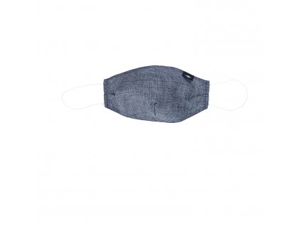 Bavlnené dvojvrstvové rúško tvarované - vzor J14 modrý melír