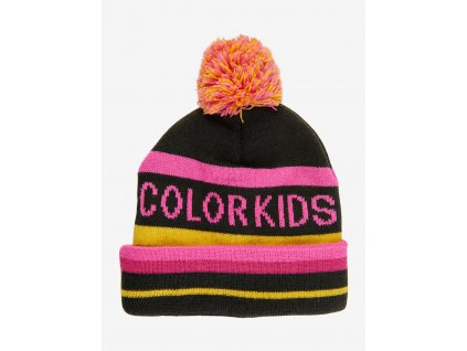 Dievčenská čiapka s brmbolcom Color Kids - ružová